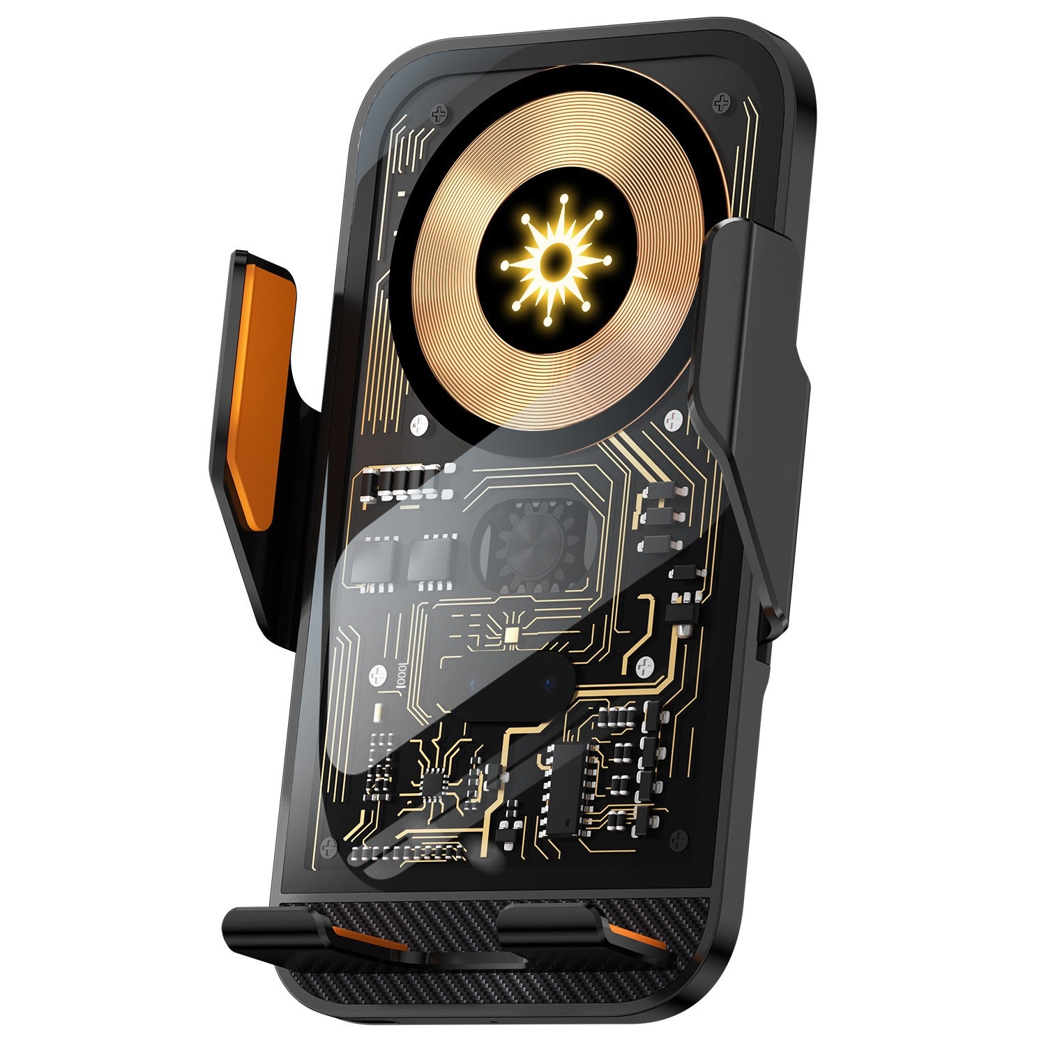 Computer graphics card with cooling system on a white background