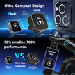 Comparison of ultra-compact design with new and old models, highlighting size reduction and performance.