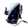 Car phone holder with wireless charging pad on a white background