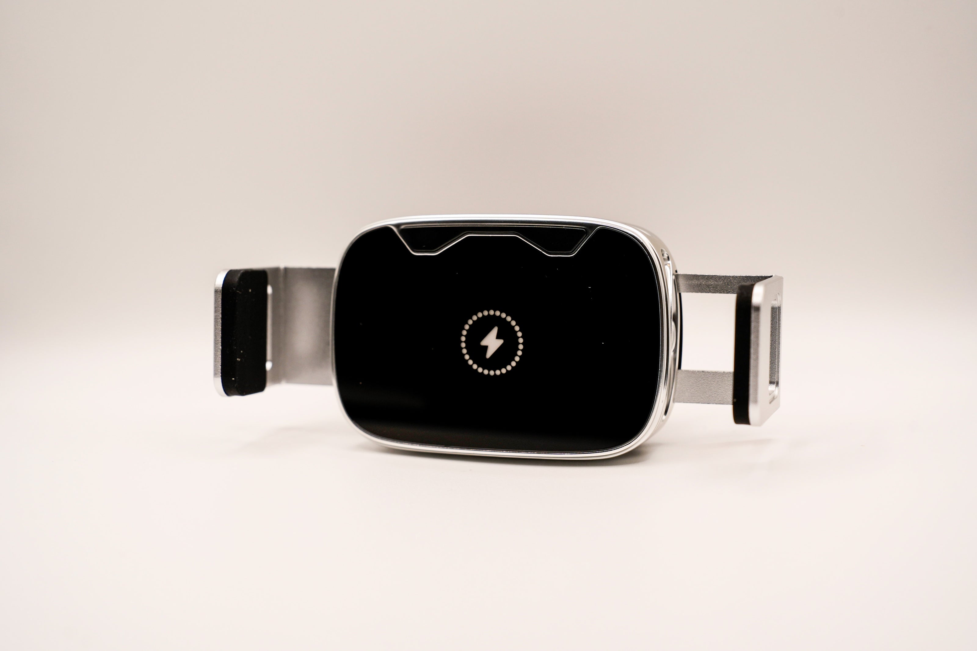 Black and silver car mount on a white background