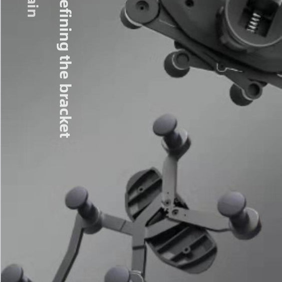 Mechanical brackets on a gray background with text 'Redefining the bracket' and 'Upgraded structure, integrated connectivity'.