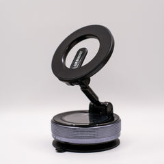 Phone holder with suction cup on a white background