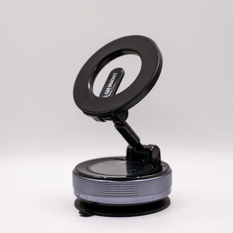 Phone holder with suction cup on a white background