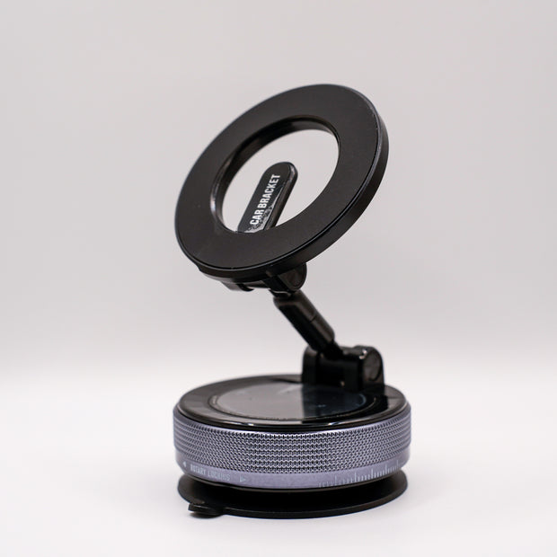 Phone holder with suction cup on a white background