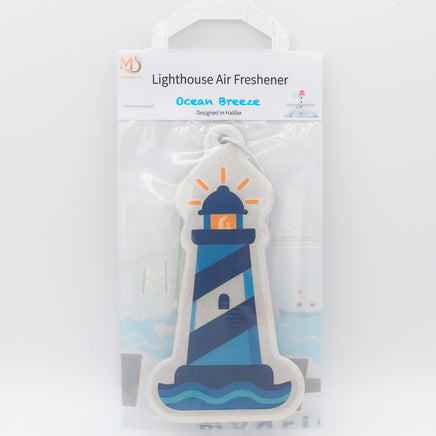 Lighthouse air freshener packaging on a white background